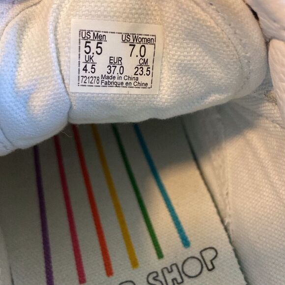 Vans Old Skool Flour Unisex Rainbow Stripe Sneakers Men’s 5.5 Women’s 7.0 Size - Picture 8 of 13